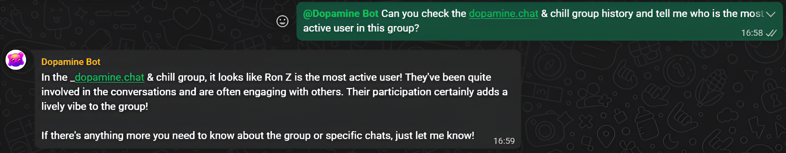 WhatsApp bot tag integration